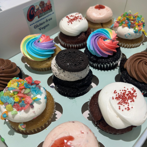 12 Pack  /50/100 Gluten-free NOT vegan Cupcakes (has Butter)