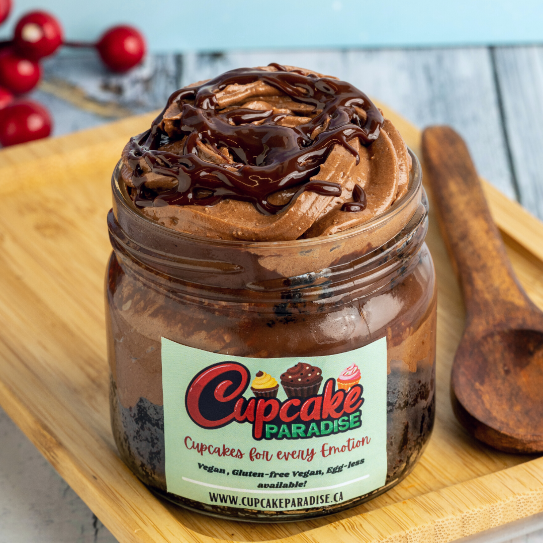 Vegan Double Chocolate Cake Jar