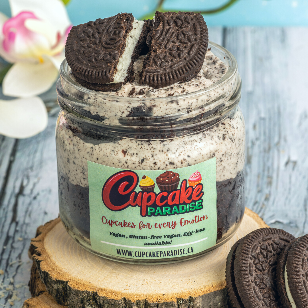 Gluten-free Vegan Cookies and Cream Jar