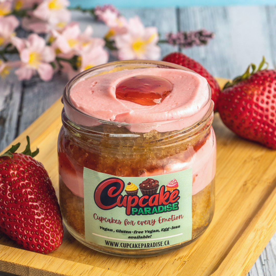 Strawberry Vanilla Cake Jar