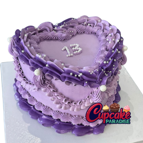 Frill Vintage Heart Cake