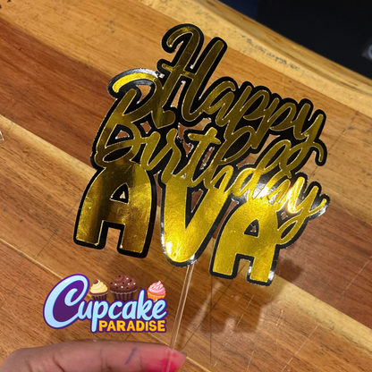 Custom Message cake topper
