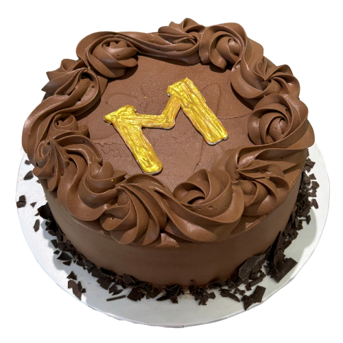 Gold Monogram Cake