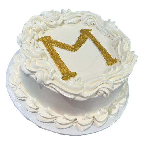 Gold Monogram Cake