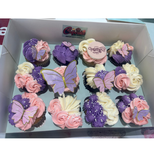 Mother's Day Cupcakes - Flower and Butterflies