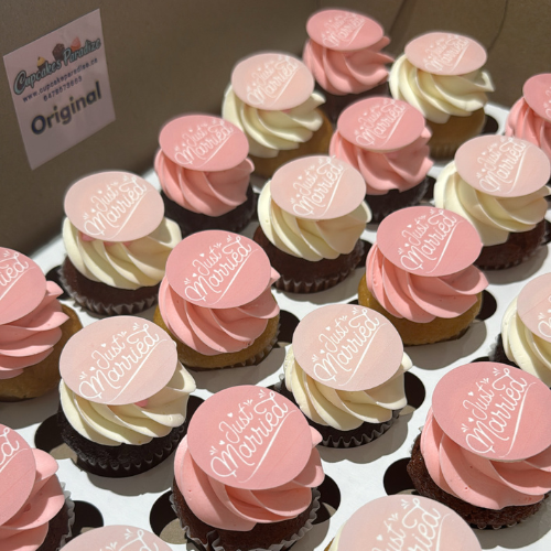 Photo/ Logo Mini cupcakes -24 pack Custom Color