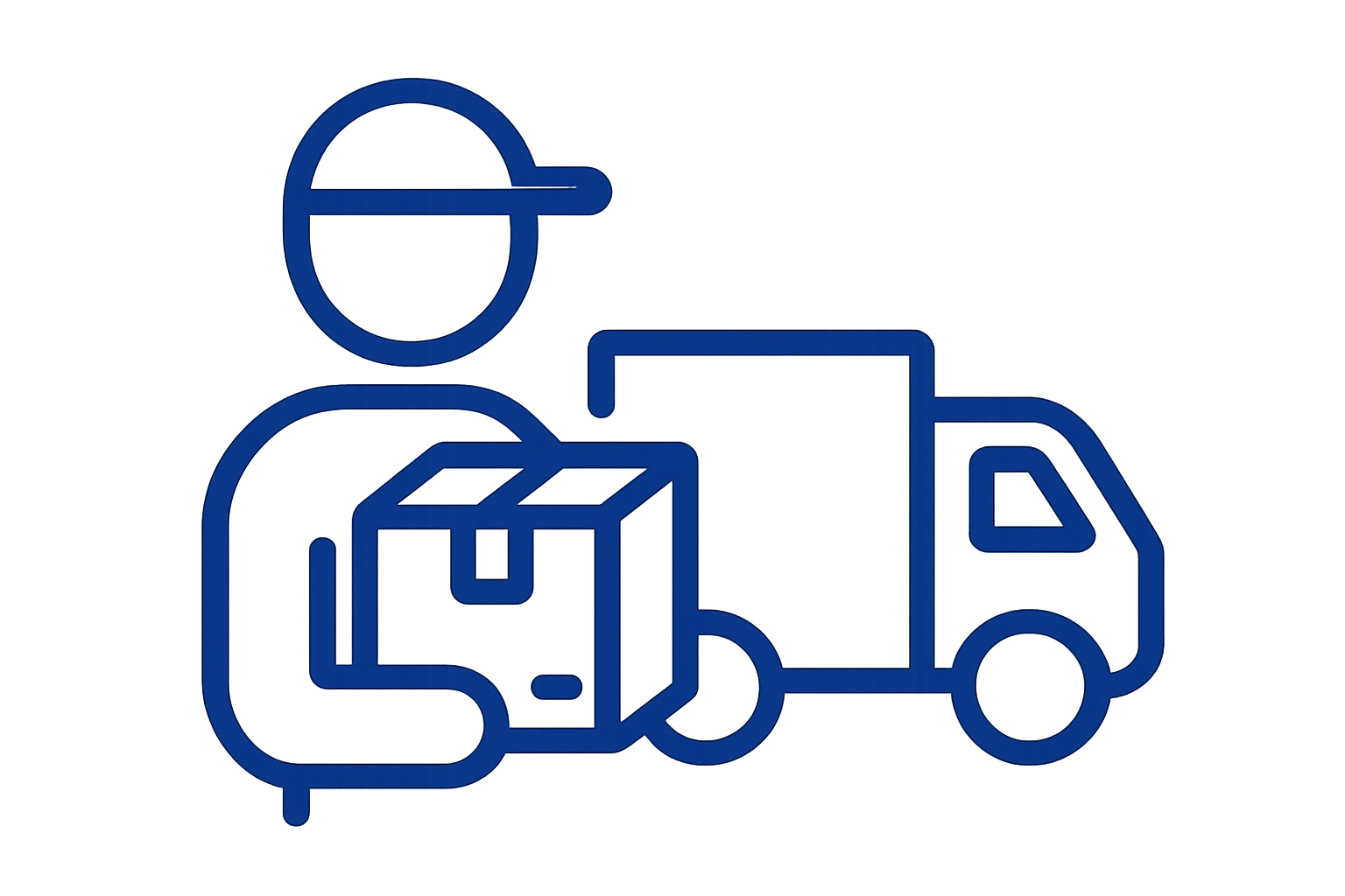 delivery, png, no background, navy blue