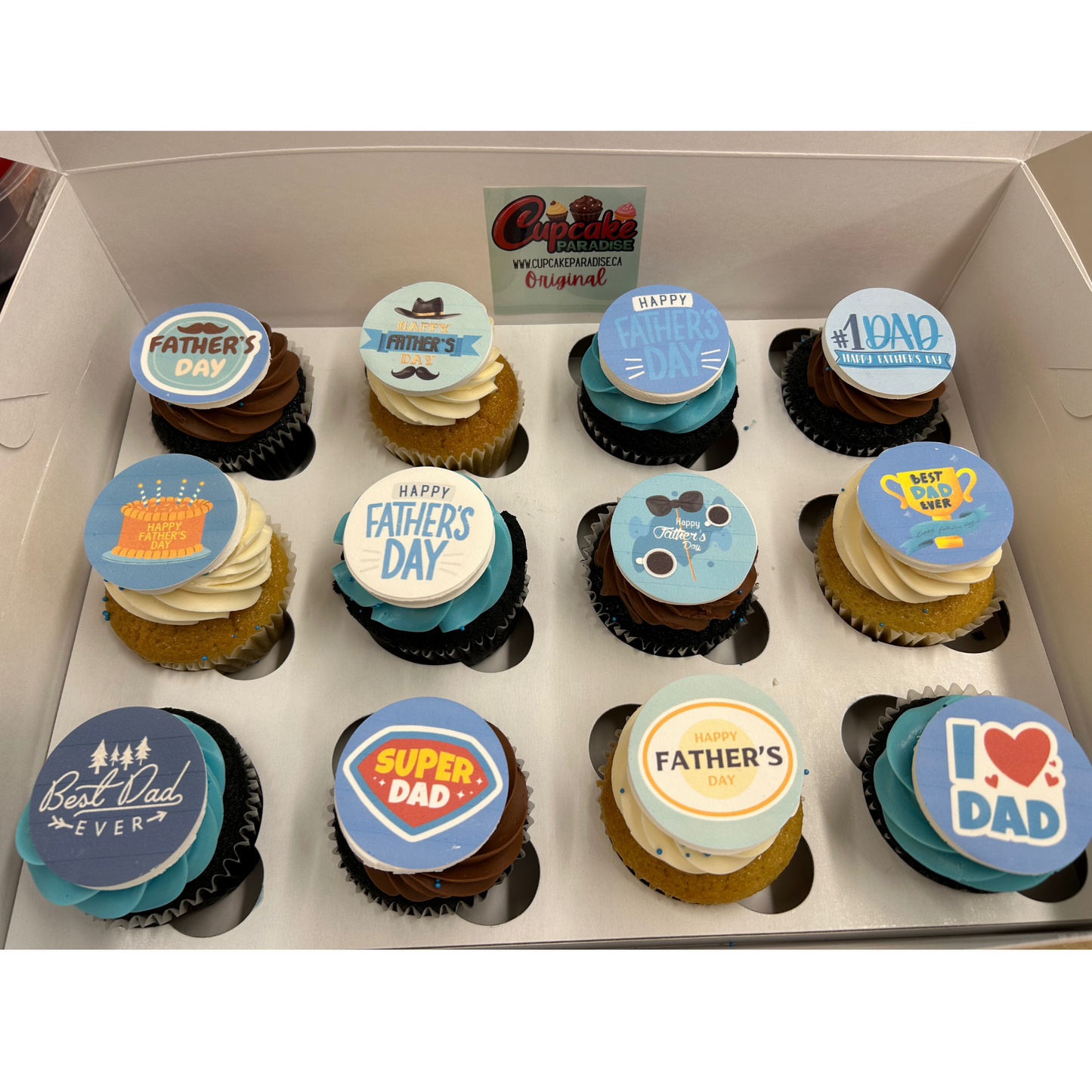 Father's Day Cupcakes with Toppers