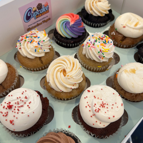 12 Pack /50/100 Gluten-free NOT vegan Cupcakes (has Butter)