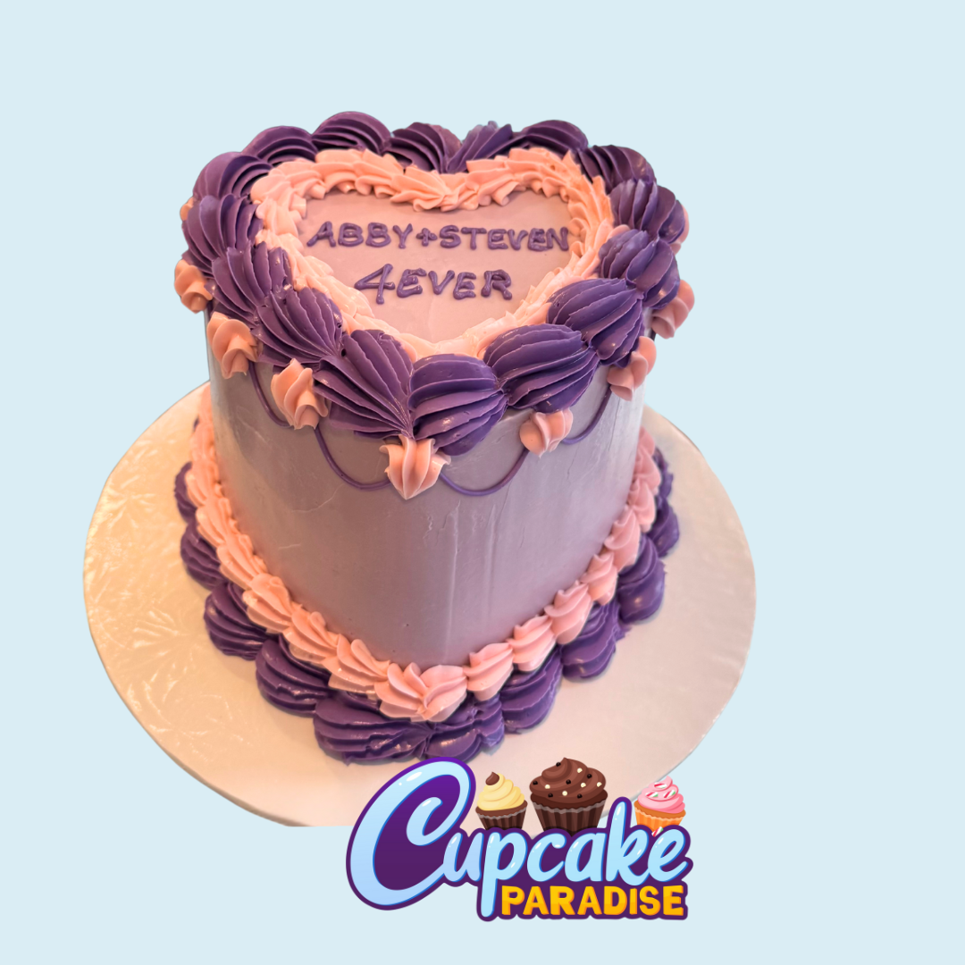 Just  married heart cake