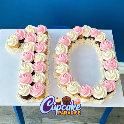 Number Cupcakes (Mini) - Choose your colors