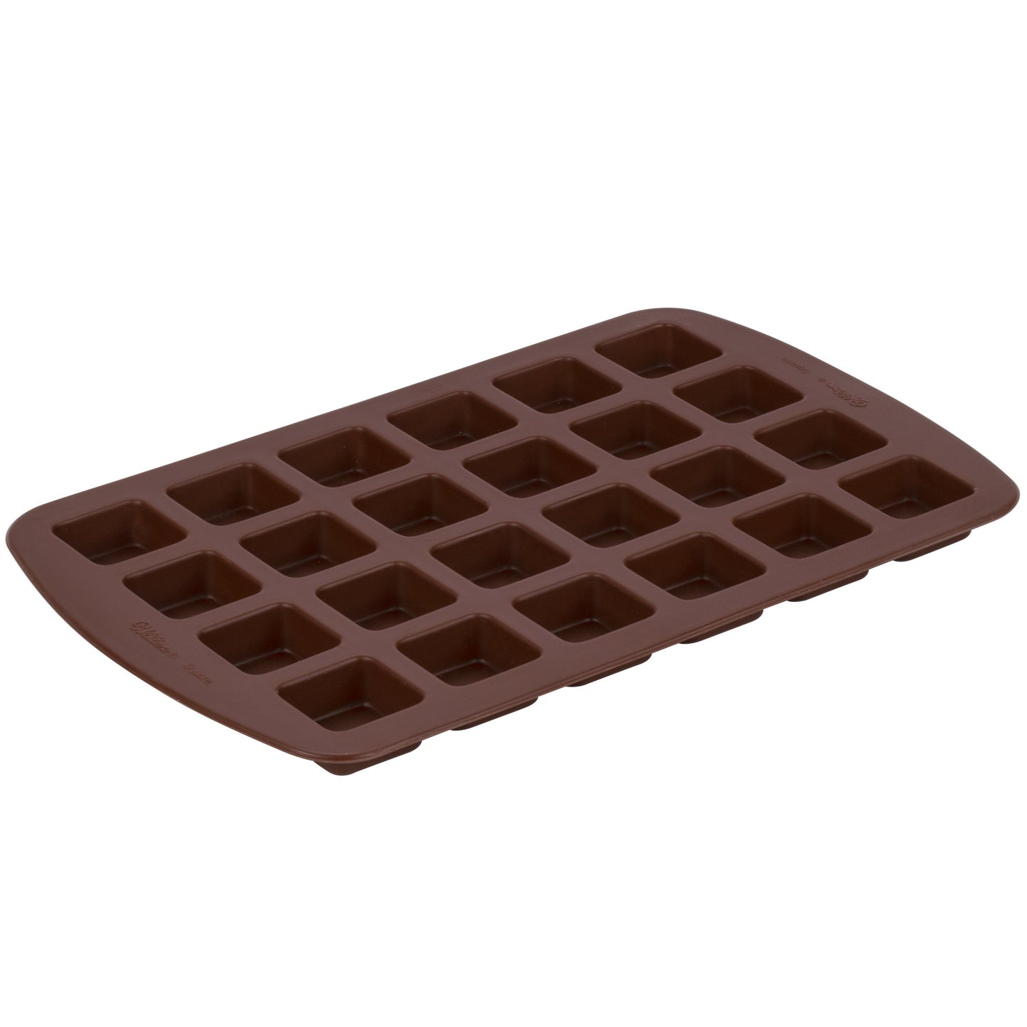 Brown Silicone 24 Compartment Square Bite-Size Brownie / Dessert Mold