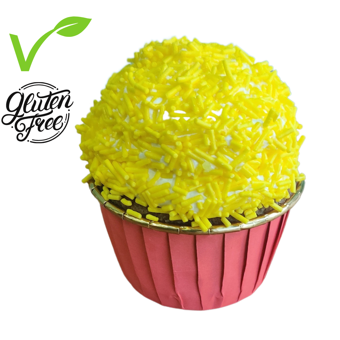 Gluten-Free Vegan Lemon Boss Cupcake