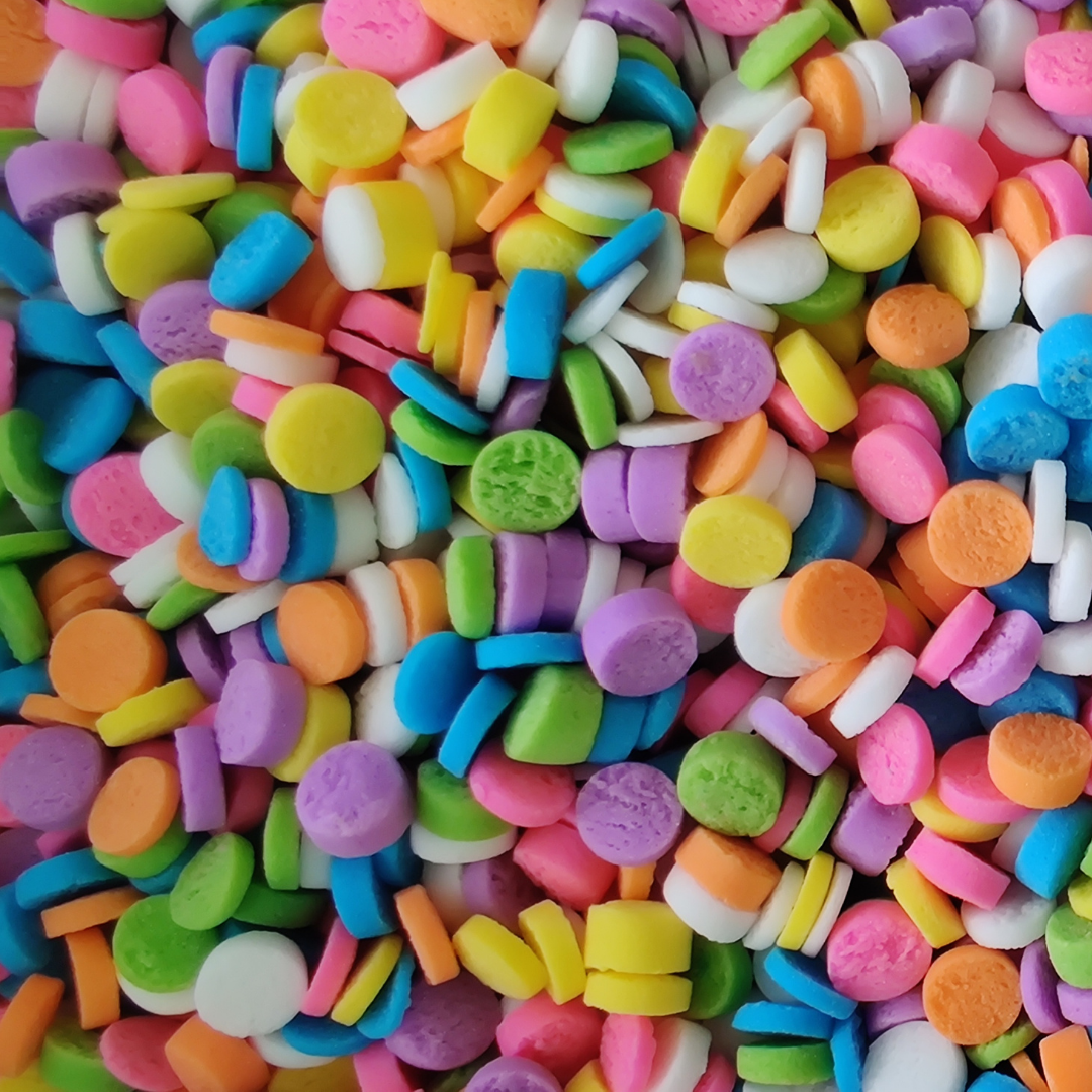 Pastel Rainbow Confetti Sprinkles