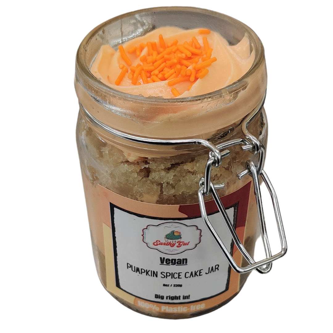 Vegan Pumpkin Spice Cake Jar